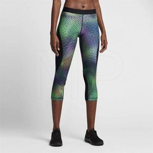 Nike Pro Hypercool Cropped Geometric Leggings Style 831980-367 Sz S